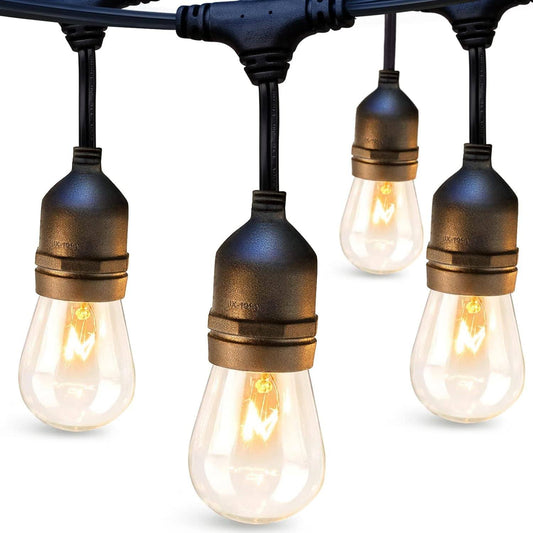 8 FT Outdoor String Lights Commercial Grade Weatherproof Strand